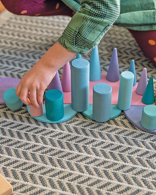 Grimm's Wooden Toy Large Semicircles Rainbowcolours - 12 pieces Montessori Toys