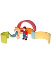 Grimm's Wooden Toy Pastel Rainbow, 6 pieces, 17 cm Montessori Toys