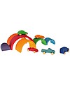 Grimm's Wooden Toy Rainbow, 6 Pieces, 17 cm Montessori Toys
