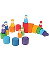 Grimm's Wooden Toy Rainbow Friends - 12 coloured peg dolls Montessori Toys