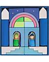 Grimm's World Construction Play Set - Polar Light - Blue - White Wooden Blocks and Construction Sets