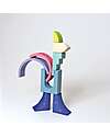 Grimm's World Construction Play Set - Polar Light - Blue - White Wooden Blocks and Construction Sets