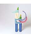 Grimm's World Construction Play Set - Polar Light - Blue - White Wooden Blocks and Construction Sets