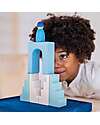 Grimm's World Construction Play Set - Polar Light - Blue - White Wooden Blocks and Construction Sets