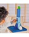 Grimm's World Construction Play Set - Polar Light - Blue - White Wooden Blocks and Construction Sets
