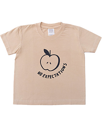 Growing Together No Expectations T-Shirt - Beige - Organic Cotton and Natural Colors T-Shirts And Vests