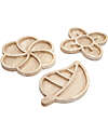 Guide Craft Loose Parts Organic Wooden Trays - Earth Tones - Classify and Sort Objects Sensory Games_