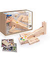 Guide Craft Unit Block Marble Run Set - 40 Pieces - STEM Learning Sensory Games_