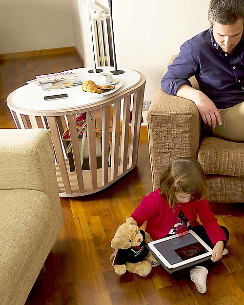 Guum Barcelona Coverguum, White - Lid to covert Miniguum crib in coffee table or toy box Cribs & Moses Baskets