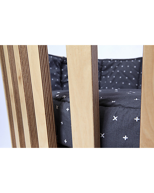 Guum Barcelona Fitted sleeping bag Plus for Miniguum Crib, Grey - It perfectly fits the crib! Sleeping Bags