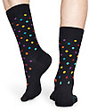 Happy Socks Black Socks, Dots - Elasticated Cotton Socks