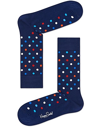 Happy Socks Blue Socks, Dots - Elasticated Cotton Socks
