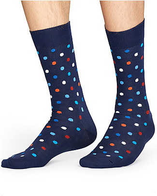Happy Socks Blue Socks, Dots - Elasticated Cotton Socks