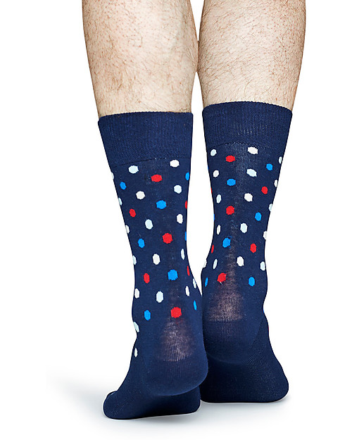 Happy Socks Blue Socks, Dots - Elasticated Cotton Socks