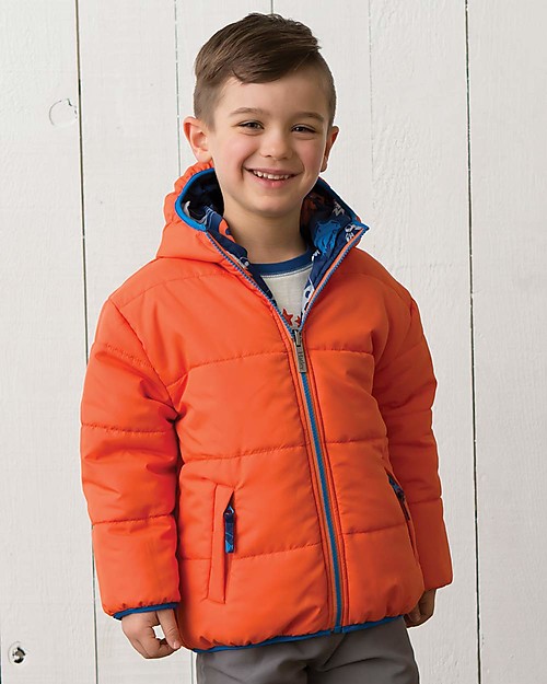 Hatley Boys Reversible Winter Puffer - Retro Rockets Waterproof