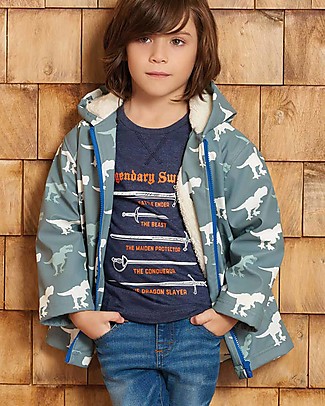 Hatley Colour Changing Baby Bundler All in One with Hood - T-Rex Jackets