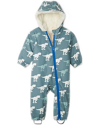 Hatley Colour Changing Baby Bundler All in One with Hood - T-rex Snowsuits
