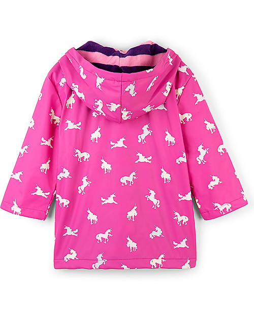 Hatley Colour Changing Raincoat, Unicorn - Hooded, lined and PVC-free Coats