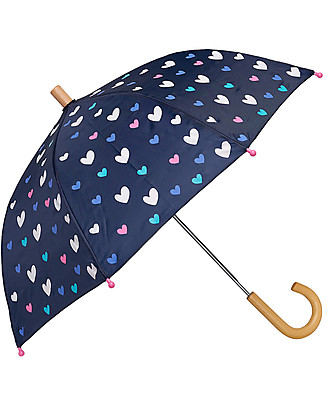 Hatley Colour Changing Umbrella - Hearts Colour - Change Color in the Rain! Umbrellas