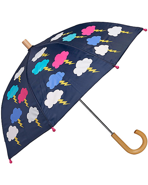 Hatley Colour Changing Umbrella - Lightening Clouds - Change Color in the Rain! Umbrellas