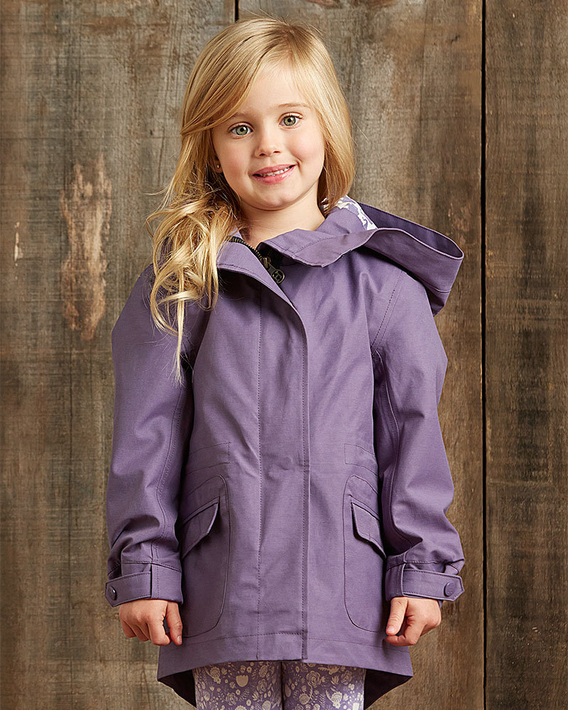 Hatley Girls Soft Shell Rain Jacket - Elephants girl