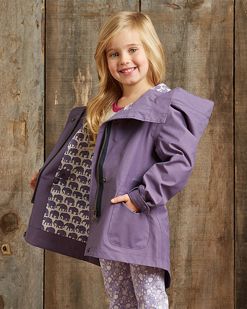 Hatley Girls Soft Shell Rain Jacket - Elephants Waterproof