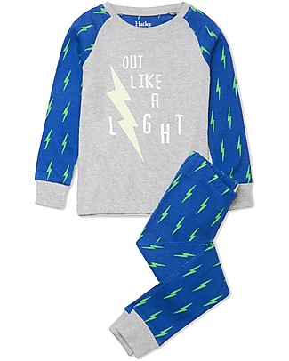 Hatley Long Raglan Sleeves Pajama Set - Bolts - 100% organic cotton Pyjamas