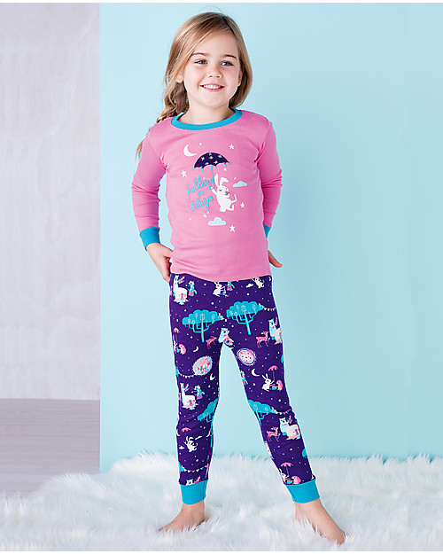 Hatley Long Sleeves Applique Pajama Set, Falling to Sleep - 100% organic cotton Pyjamas