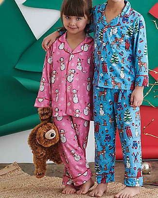 Hatley Long Sleeves Pajamas Set - Happy Snow - 100% Organic Cotton - Comfortable and Stylish Pyjamas