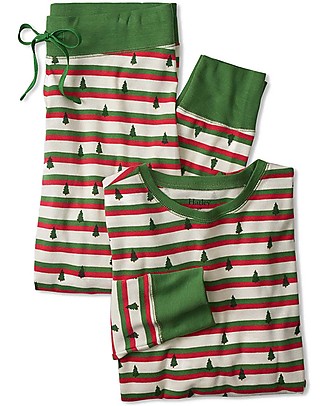 Hatley Long Sleeves Woman Pajamas Set - Silhouette Pines - 100% Organic Cotton - Matchy Matchy Pajamas Pyjamas