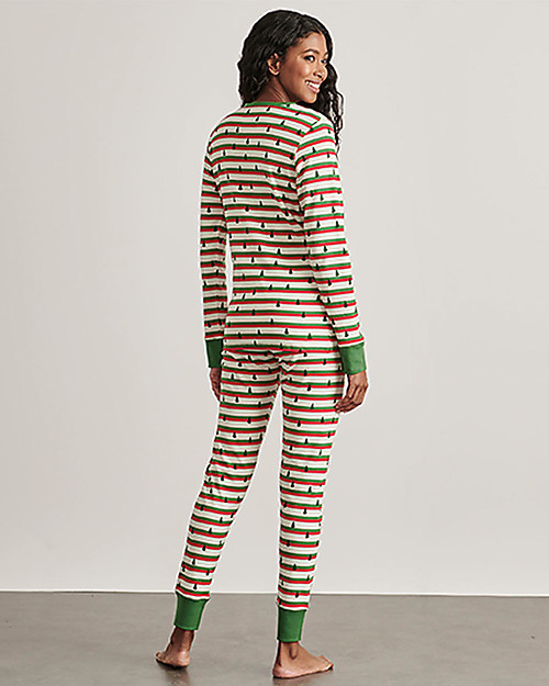 Hatley Long Sleeves Woman Pajamas Set - Silhouette Pines - 100% Organic Cotton - Matchy Matchy Pajamas Pyjamas