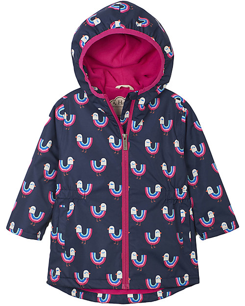 Hatley Microfiber Rain Jacket, Rainbow Birds - Seam sealed, Fully lined and PVC-free Waterproof