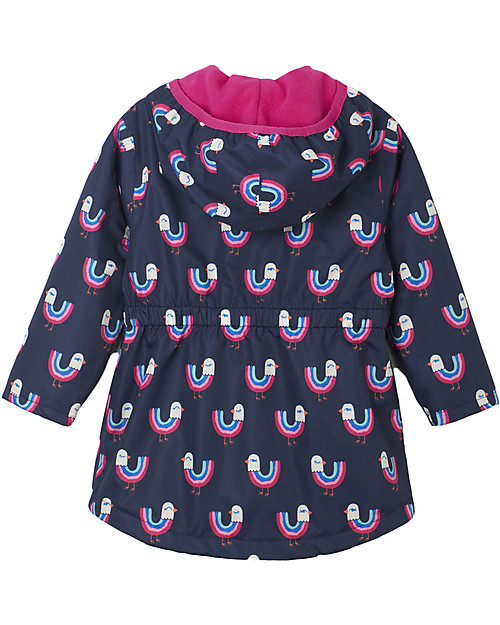 Hatley Microfiber Rain Jacket, Rainbow Birds - Seam sealed, Fully lined and PVC-free Waterproof