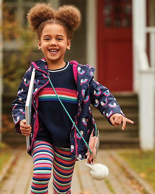 Hatley Microfiber Rain Jacket, Rainbow Birds - Seam sealed, Fully lined and PVC-free Waterproof