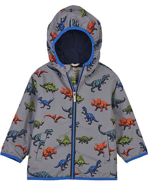Hatley Microfiber Rain Jacket, Wild Dinos - Seam sealed, Fully lined and PVC-free Waterproof