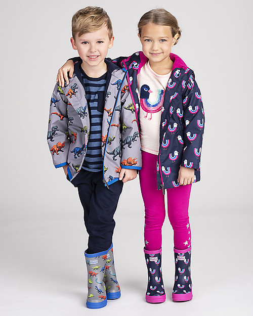 Hatley Microfiber Rain Jacket, Wild Dinos - Seam sealed, Fully lined and PVC-free Waterproof