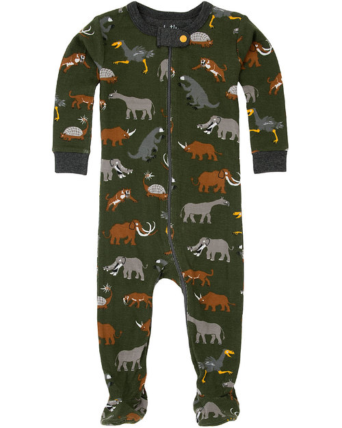 Hatley Prehistoric Animals Babygrow with non-slip feet Multicoloured 100% cotton Babygrows