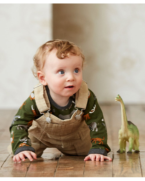 Hatley Prehistoric Animals Babygrow with non-slip feet Multicoloured 100% cotton Babygrows