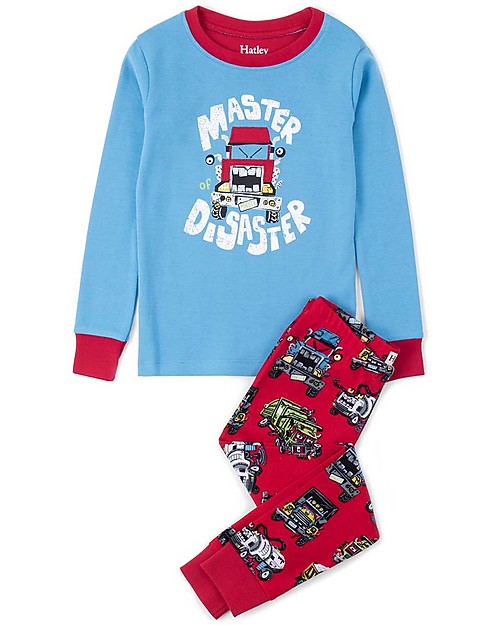 Hatley Raglan Sleeves Pajama Set, Master Disaster - 100% organic cotton Pyjamas