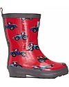 Hatley Shiny Rain Boots - Farm Tractors - Soft Inside and Super Resistant Outside Wellies