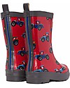Hatley Shiny Rain Boots - Farm Tractors - Soft Inside and Super Resistant Outside Wellies