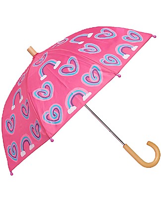 Hatley Umbrella - Twisty Rainbow Hearts - Rain with Joy Umbrellas