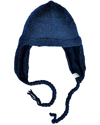 Hats Over Heels Kangaroo Winter Hat with Detachable Mask, Navy (0-6, 6-12 and 12-24 months) - 100% Merino Wool Hats