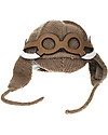 Hats Over Heels Mammoth Winter Hat with Detachable Googles, Caramel (2-4 and 4-6 years) - Fleece-lined merino wool Winter Hats