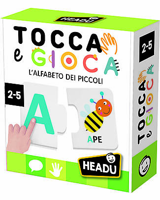 Headu Alfabeto Tocca e Osserva -52 Tactile Cards Board Games