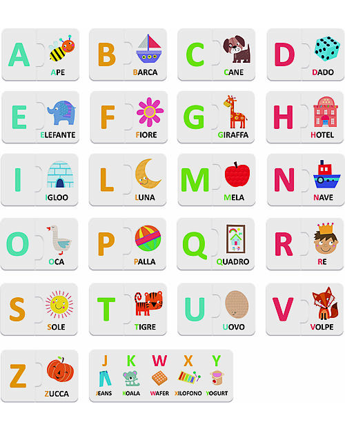 Headu Alfabeto Tocca e Osserva -52 Tactile Cards Board Games