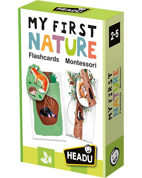 Headu Flashcards My First Nature Montessori - Naturalist Intelligence - 12 Cards Board Games