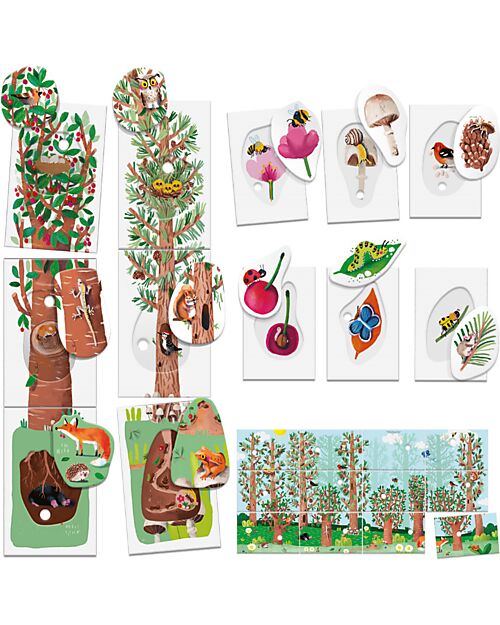 Headu Flashcards My First Nature Montessori - Naturalist Intelligence - 12 Cards Board Games