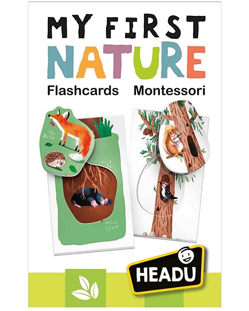 Headu Flashcards My First Nature Montessori - Naturalist Intelligence - 12 Cards Board Games