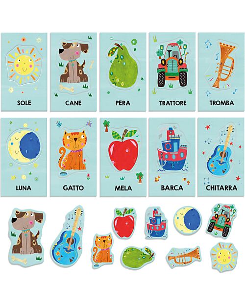 Headu Montessori Baby Flashcards - Linguistic Intelligence - 12 Cards Board Games